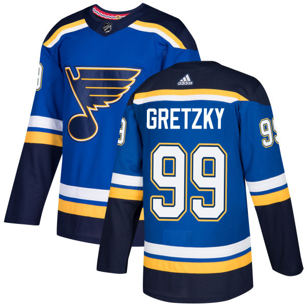 Adidas Men St.Louis Blues #99 Wayne Gretzky Blue Home Authentic Stitched NHL Jersey
